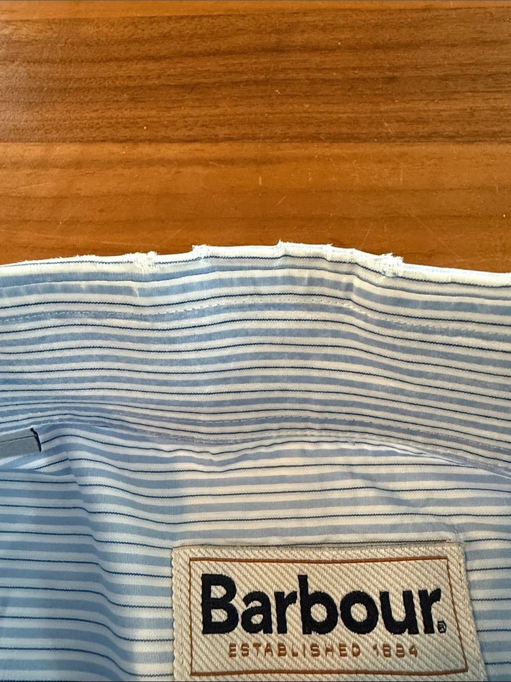 Barbour Regular Fit Oxford Shirt US Large striped Cotton Button Down